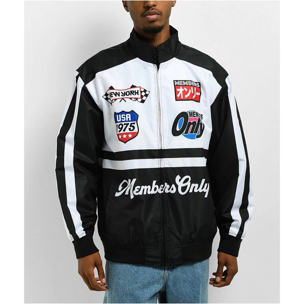 Members Only Sport Multicolor Racing Windbreaker Jacket Men's Small New with Tag